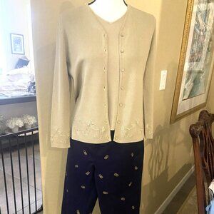 EP Pro Women's Capri Pants Sz 6 + Tank & Cardigan Set- Sz S/P